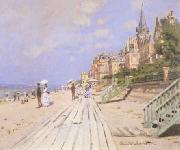 Claude Monet Beach at Trouville oil painting picture wholesale